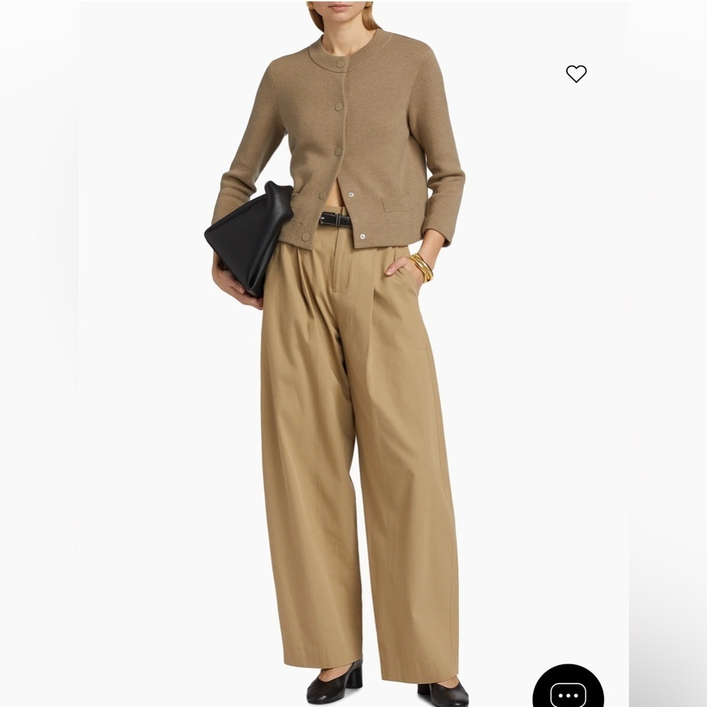 Vince | Women’s Pleated-Front Mid-Rise Wide-Leg Trousers Size 10